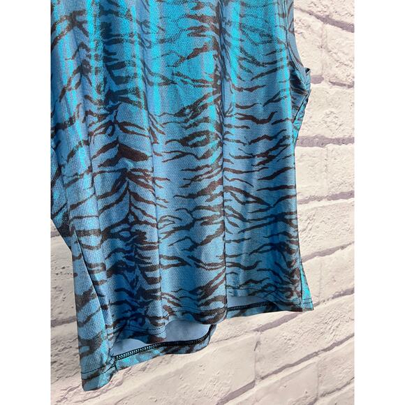 Lip Service Womens XL Vintage Y2K Goth Punk Rave Glam Tiger Stripe Muscle Tank - Picture 6 of 11